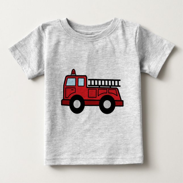 T-shirt Pour Bébé Camion de véhicule de secours de Firetruck de (Devant)