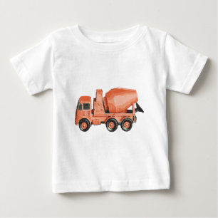 T-shirt Pour Bébé Camion en béton orange ciment