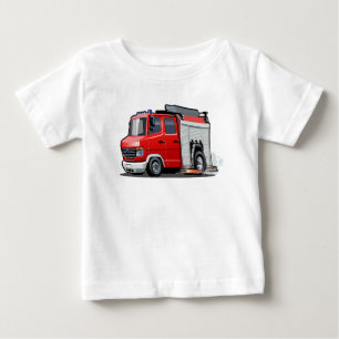 T-shirt Pour Bébé Camion-feu de dessin