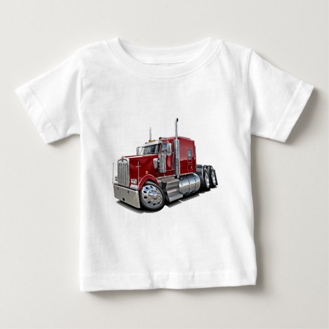 T-shirt Pour Bébé Camion marron de Kenworth w900 (Devant)