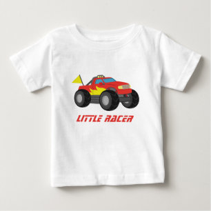 T-shirt Pour Bébé Camion Monster Rouge Racing, pour Baby Boys