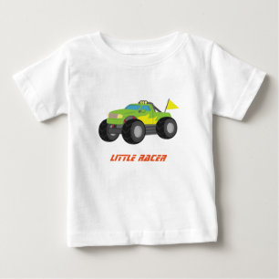 T-shirt Pour Bébé Camion Monster Vert Racing pour bébés garçons