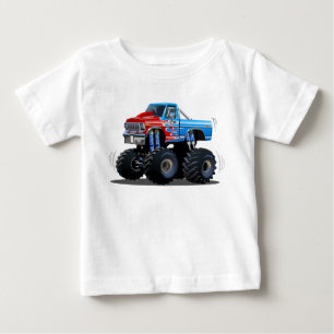 T-shirt Pour Bébé Camion monstre de dessin animé
