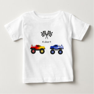 T-shirt Pour Bébé Camion monstre personnalisé 