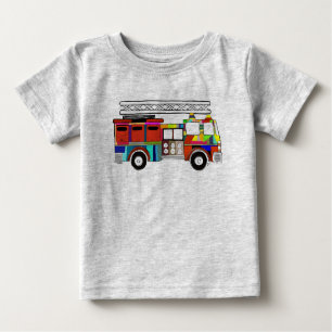 T-shirt Pour Bébé Camion pompier véhicule pompier urgence