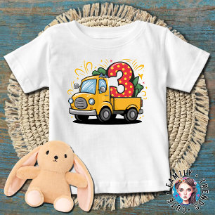 T-shirt Pour Bébé Camion pour le 3e anniversaire