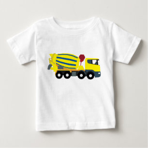 T-shirt Pour Bébé Camion Toupie Béton Camions de Construction