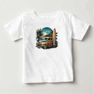 T-shirt Pour Bébé camionnette vintage tropical/Hawaii surf