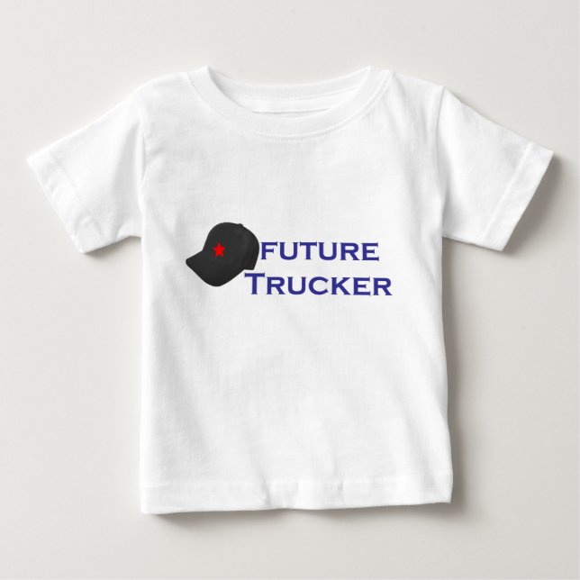 T-shirt Pour Bébé Camionneur futur (Devant)