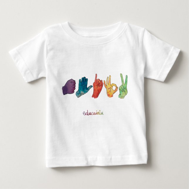 T-SHIRT POUR BÉBÉ CAMISETA    A E I O U (Devant)