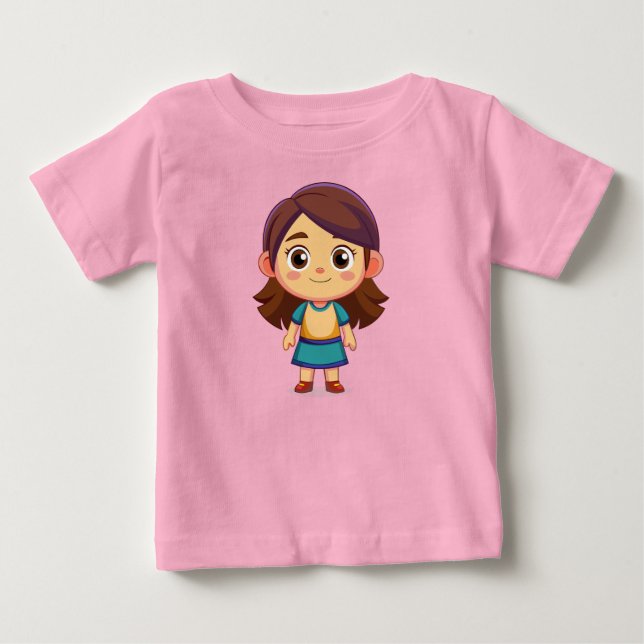 T-shirt Pour Bébé Camiseta para Bebé Muñeca Cómic (Devant)
