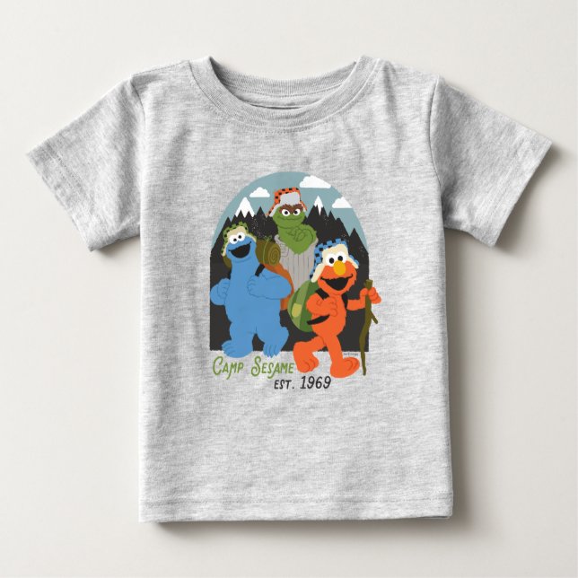 T-shirt Pour Bébé Camp Sesame Street EST. 1969 (Devant)