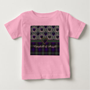 T-shirt Pour Bébé Campbell de tartan d'écossais de plaid de clan