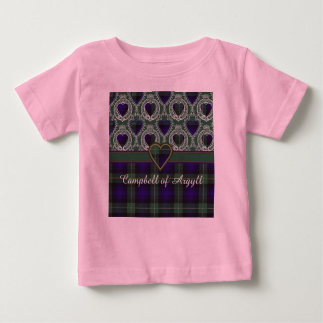 T-shirt Pour Bébé Campbell du clan Argyll Plaid Scottish tartan (Devant)