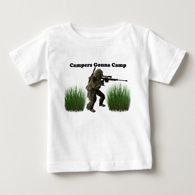 T-shirt Pour Bébé Campeurs allant camper (Devant)