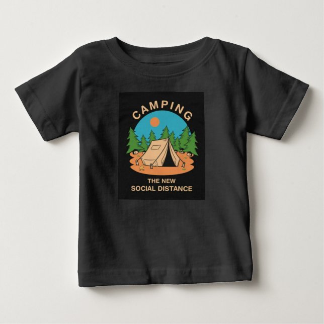 T-shirt Pour Bébé Camping (Devant)