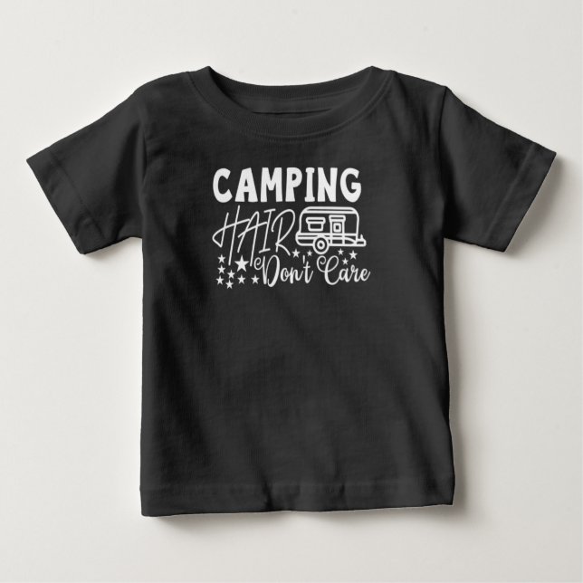 T-shirt Pour Bébé Camping Caravan Camper Camping Camper (Devant)