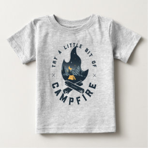 T-shirt Pour Bébé Camping cool Camper Feu de Campement Sous Les Mont