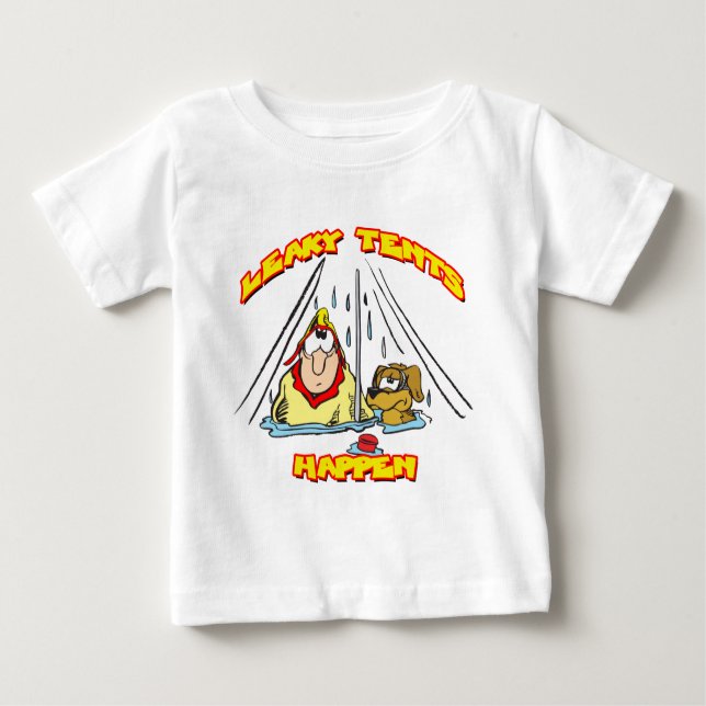 T-shirt Pour Bébé Camping-LeakyTentes (Devant)