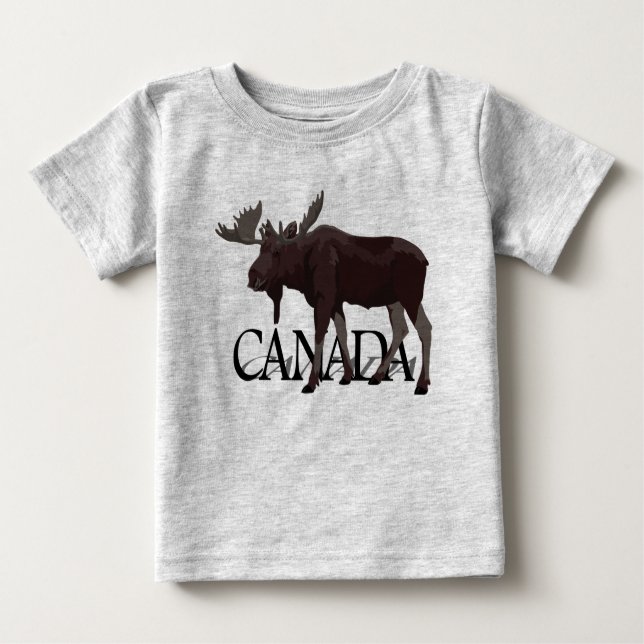 T-shirt Pour Bébé Canada Chemises d'orignal Baby Sweatshirt canadien (Devant)