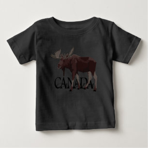 T-shirt Pour Bébé Canada Moose Jersey Canada Souvenir Toddler Chemis
