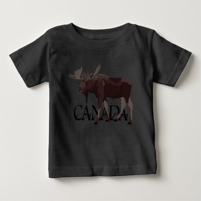 T-shirt Pour Bébé Canada Moose Jersey Canada Souvenir Toddler Chemis (Devant)
