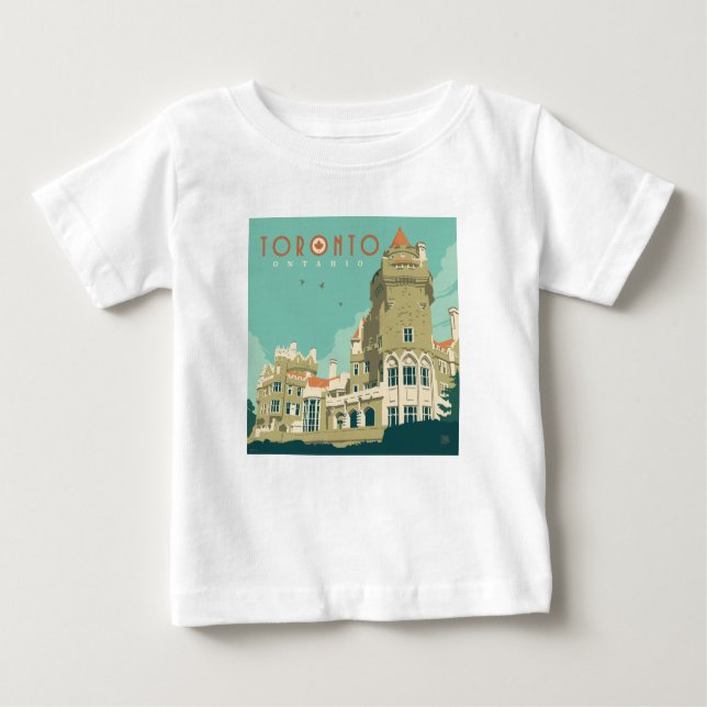 T-shirt Pour Bébé Canada | Toronto, Casa Loma (Devant)