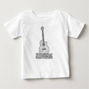 T-shirt Pour Bébé Canalisation de mon guitariste intérieur. retro no