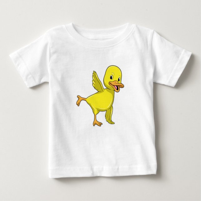 T-shirt Pour Bébé Canard au Yoga Exercice d'étirement (Devant)