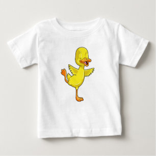 T-shirt Pour Bébé Canard au Yoga Fitness sur une jambe