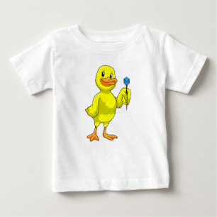 T-shirt Pour Bébé Canard aux fléchettes avec tarte