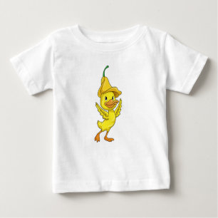 T-shirt Pour Bébé Canard avec Casquette Bell jaune