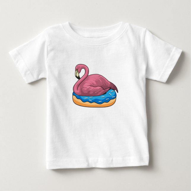 T-shirt Pour Bébé Canard avec Donut (Devant)