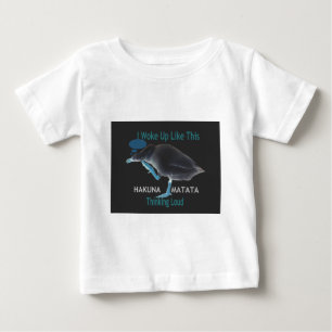 T-shirt Pour Bébé Canard avec moi se réveille comme ça & Hakuna Mata