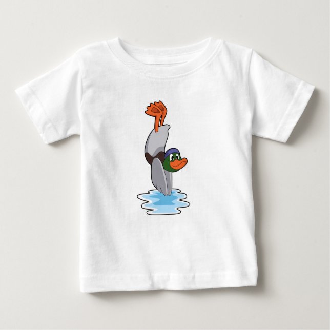 T-shirt Pour Bébé Canard avec stand dans l'eau.PNG (Devant)