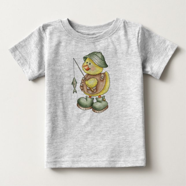 T-shirt Pour Bébé Canard de pêche (Devant)