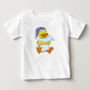 T-shirt Pour Bébé Canard dormant avec casquette