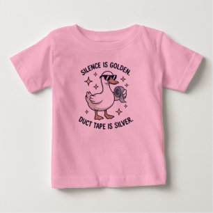 T-shirt Pour Bébé Canard Drôle Le Silence Est D'or