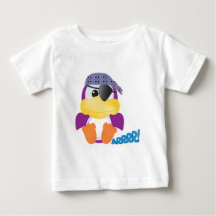 T-shirt Pour Bébé Canard pirate violet mignon Goofkins