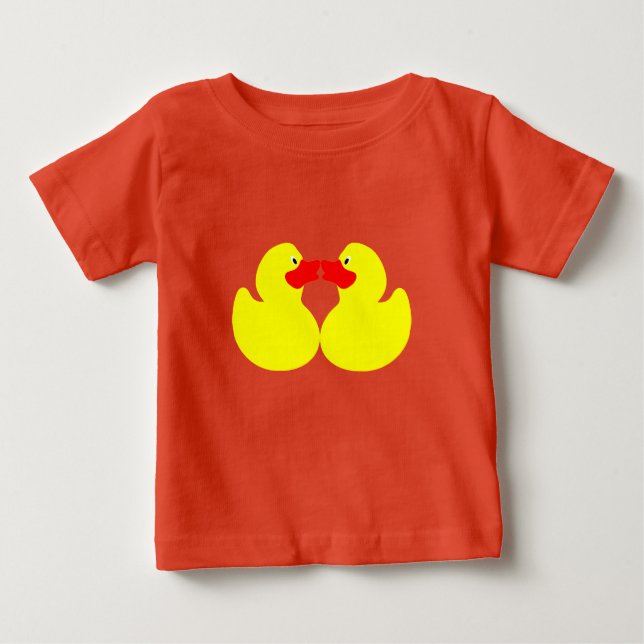 T-shirt Pour Bébé canards jaunes (Devant)