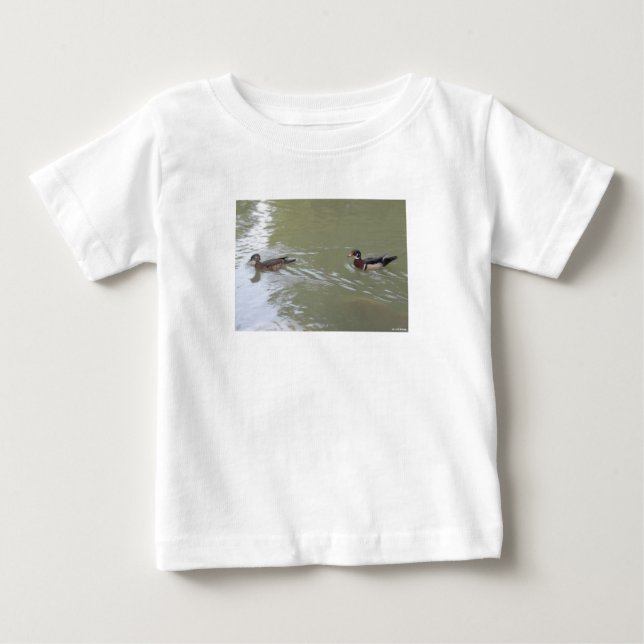 T-shirt Pour Bébé Canards qui nagent (Devant)