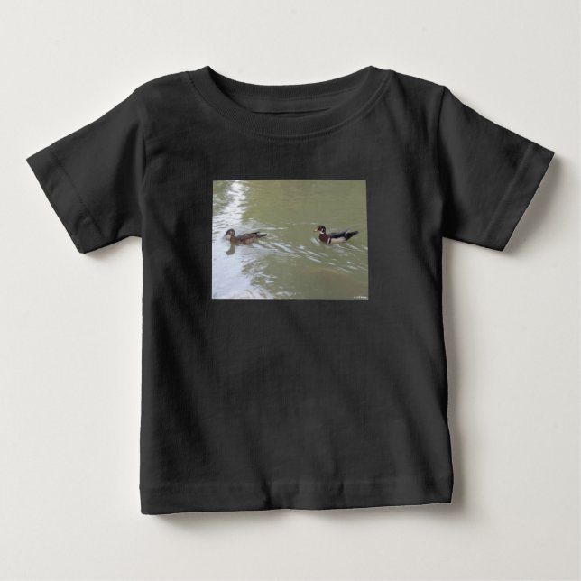 T-shirt Pour Bébé Canards qui nagent (Devant)