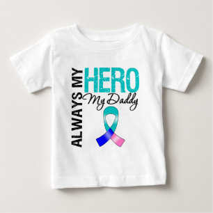 T-shirt Pour Bébé Cancer de la thyroïde TOUJOURS MON HÉROS MON PAP
