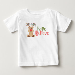 T-shirt Pour Bébé cancer de l'enfance.espérance Noël bébé T-shirt