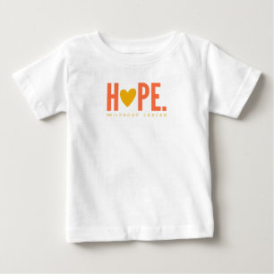 T-shirt Pour Bébé cancer de l'enfance HOPE coeur or bébé T-shirt