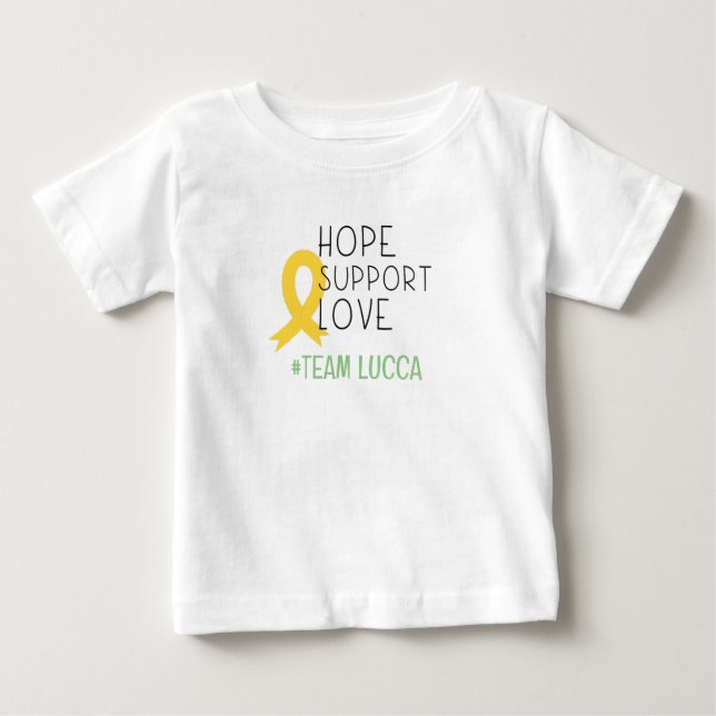 T-shirt Pour Bébé cancer de l'enfance.hope#teamName T-shirt bébé per (Devant)