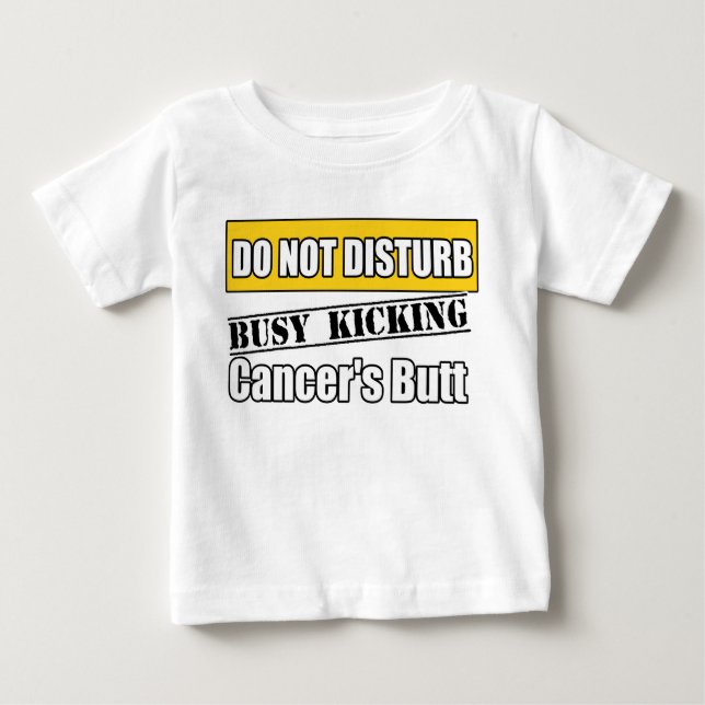 T-shirt Pour Bébé Cancer de l'enfance ne dérange pas le coup de pied (Devant)