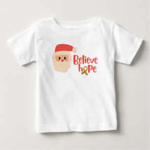 T-shirt Pour Bébé cancer de l'enfance Noël Vacances bébé T-shirt