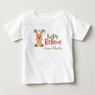 T-shirt Pour Bébé cancer de l'enfance. T-shirt bébé de Noël personna