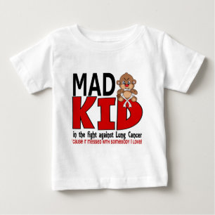 T-shirt Pour Bébé Cancer de poumon fou d'enfant